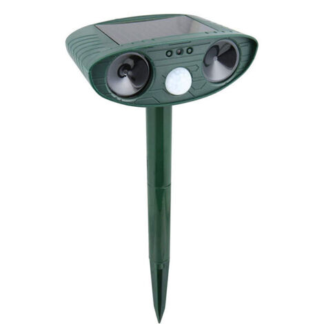 Repelente de gatos para exterior, repelente ultrasónico para gatos, repelente solar para gatos, repelente ultrasónico impermeable para roedores con detector.