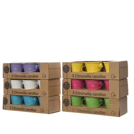 Repelente de mosquitos Decoris Set de Velas Ø 5 x 6,5 cm Multicolor 45 g