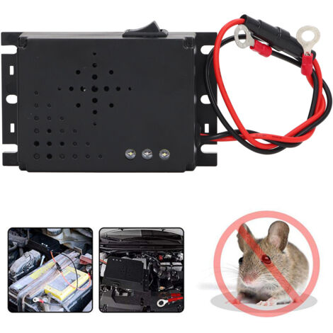 [Repelente de musgo para coches] Ultrasonido + luz intermitente potente – compatible con 12V, ABS, 104 x 71 x 33,5 mm, protección para 40 m²