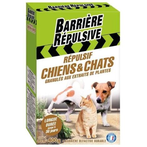 Repelente para perros y gatos en gránulos listos para usar 400g /nc - Barrera Repulsiva.