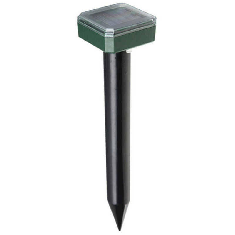 

Happyshopping - Repelente solar de lunares, disuasor sonico ultrasonico de potencia al aire libre - Topo de topos asustadizo campanol,Negro, S