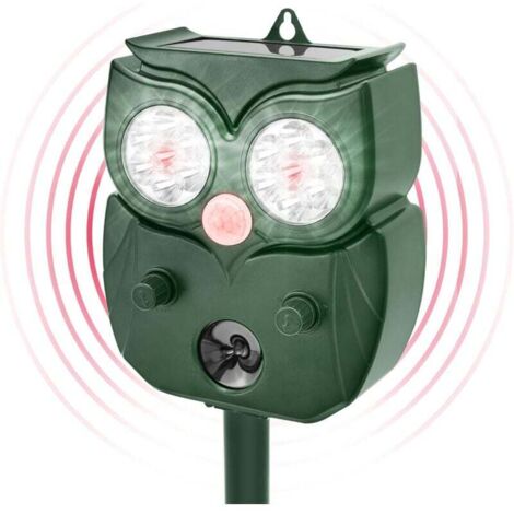 Repelente solar para ratones, repelente ultrasónico para gatos, repelente de serpientes para exteriores, apto para jardines y patios, puede ahuyentar gatos, perros, pájaros y zorros.
