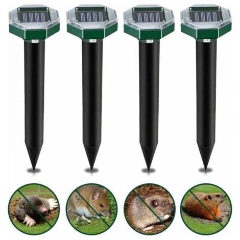 Repelente solar ultrasónico para topos (paquete de 4)