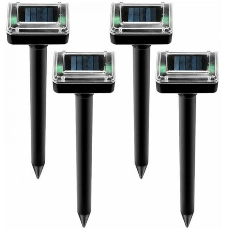 Repelente solar ultrasónico para topos, repelente solar para ratones para uso en exteriores, repelente impermeable para topos para uso en exteriores, césped de jardín