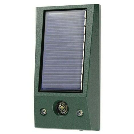 Repelente ultrasónico de insectos para exteriores, con energía solar, contra plagas: perros, ratones, pájaros, gatos y cucarachas. Luz roja cegadora para ahuyentar lobos.