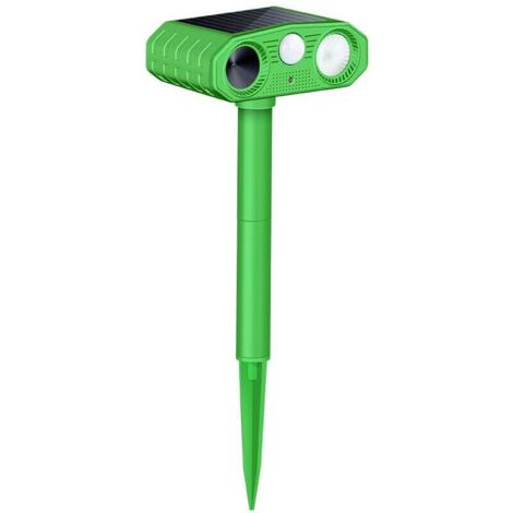 Repelente ultrasónico para gatos, repelente para topos, repelente para gatos, repelente para perros, repelente solar para pájaros, repelente para palomas, gatos, topos, terminales, ejército verde