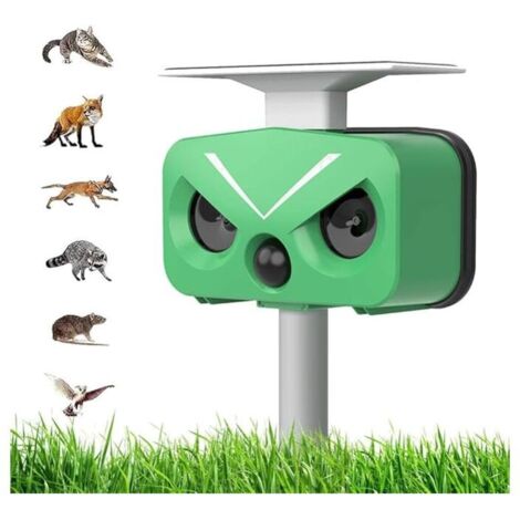 Repelente ultrasónico para gatos, ultrasónico para exteriores, repelente para perros, carga solar y USB. Previene perros, gatos y aves. Ideal para jardines, campos y guarderías.