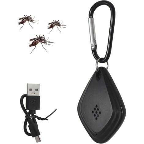 Repelente ultrasónico para mosquitos YMYNY, repelente portátil para exteriores e interiores contra insectos y arañas, repelente eficaz contra moscas, ratas, cucarachas, roedores y arañas, color negro