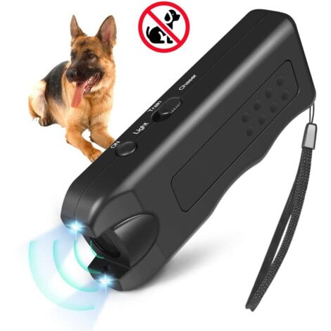 Repelente ultrasónico para perros, entrenador de perros, linterna LED