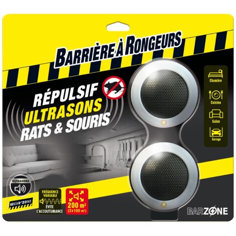Repelente ultrasónico para ratas y ratones  2 piezas  - Barrera contra roedores