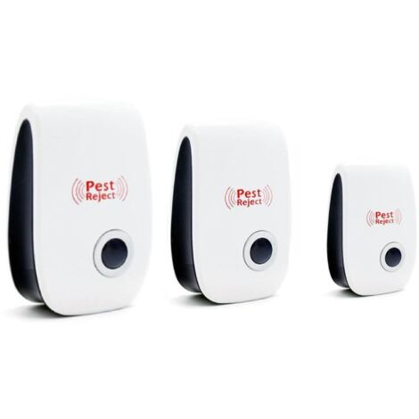 Repelente ultrasónico para ratones, paquete de 3, repelente de mosquitos, repelente electrónico de interior para ratas, hormigas, arañas y mosquitos.