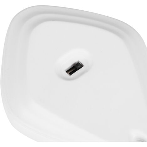 Repelente ultrasónico portátil USB para mosquitos, silencioso, con gancho para colgar, ABS blanco.