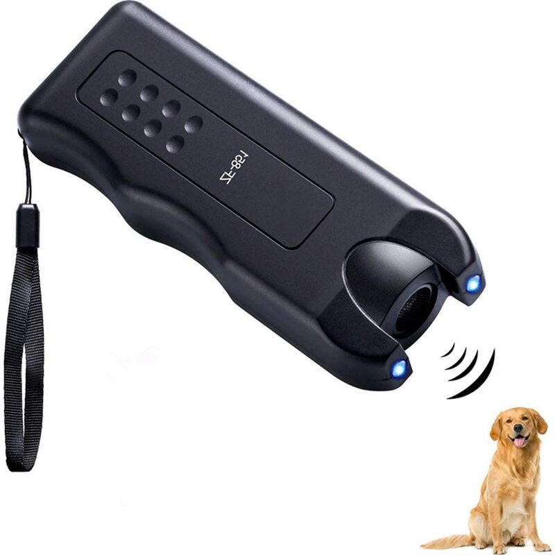 

Repelente y entrenador de perros ultrasónico LED - Dispositivo de control de ladridos y repelente de perros 3 en 1.