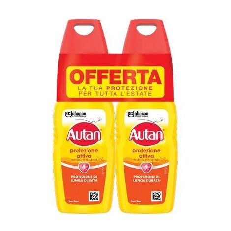 Repellente insetti protection plus pack autan spray vapo ml 100 cf=pz 2 conf. da 6cf