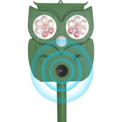 Repellente per gatti a ultrasuoni, 1 pezzo, sicuro ed efficace, a energia solare, per esterni. Frequenza regolabile per allontanare gatti randagi, piccioni, cervi e altri animali.