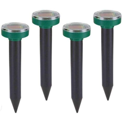 Repellente per insetti e animali 4 repellenti per talpe ad energia solare IP65 repellente per talpe ad ultrasuoni, repellente per talpe, repellente per arvicole, repellente per arvicole, repellente pe