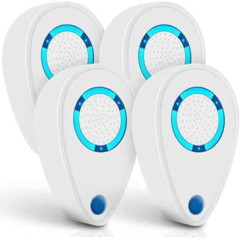 Repellente per parassiti ad ultrasuoni Ahlsen per uso interno, confezione da 4, respinge zanzare, formiche, scarafaggi, insetti, topi, inodore