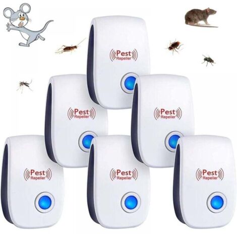 Repellente per parassiti ad ultrasuoni per interni (confezione da 6), repellente per zanzare, topi, scarafaggi, ragni e insetti.