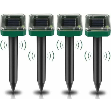 Repellente per talpe solare ad ultrasuoni, 4 confezioni Repellente per talpe solare, Repellente per topi impermeabile IP65 per esterni per gopher, serpenti, talpe, scarafaggi H285