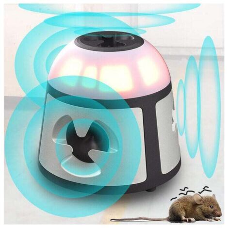 Repellente per topi e ratti a ultrasuoni a 360° - Repellente per topi a ultrasuoni con spina luminosa a LED per topi e roditori per protezione interna e controllo dei parassiti - Giardino..DEBUNS