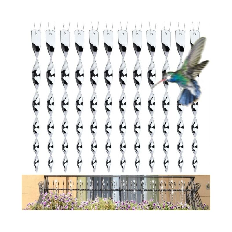 Repellente per uccelli riflettente, 12 viti