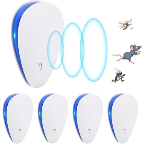 Repellente per zanzare a ultrasuoni, repellente per zanzare, repellente per topi a ultrasuoni, confezione da 4, repellente per zanzare a ultrasuoni per topi e ratti, repellente per zanzare, topi, form