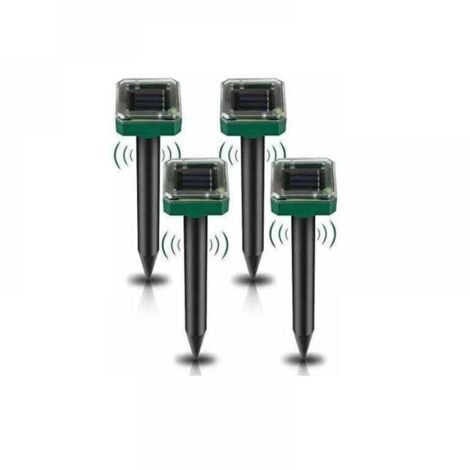 Repellente solare a ultrasuoni per talpe (confezione da 4), repellente a ultrasuoni per talpe e serpenti.