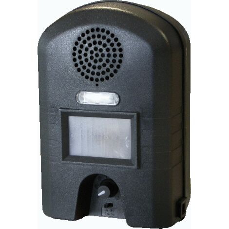 Repellente ultrasuoni con flash luminoso per Cani, Gatti e Volpi a batteria ed elettrico 200 mtq