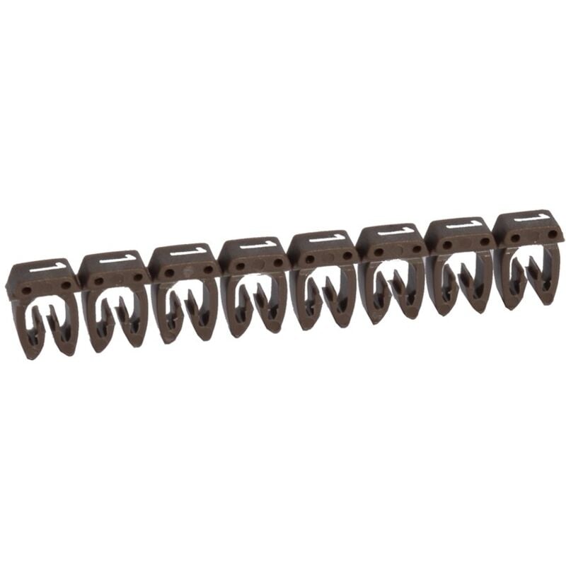 1200 Repères cab 3 pour filerie 0,5mm² à 1,5mm² et blocs de jonction avec chiffre 1 brun Legrand 038211