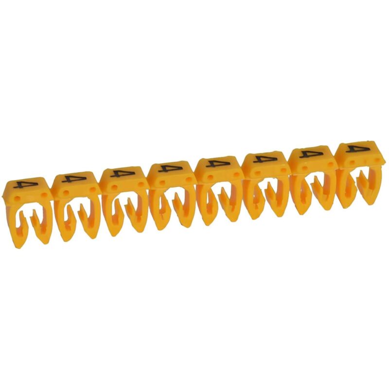 038224 Legrand Boite De 1200 Repères Cab 3 Pour Fils 1,5mm² à 2,5mm² - Marquage Chiffre 4 Jaune