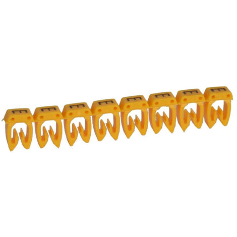 Repère CAB 3 pour filerie 1,5mm2 à 2,5mm2 avec lettre majuscule E (038334)