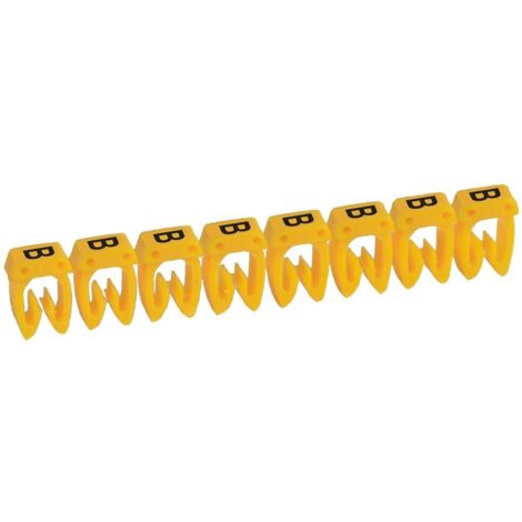 REPÈRE CAB 3 POUR FILERIE 4 À 6 MM² LETTRE MAJUSCULE B LEGRAND 038361