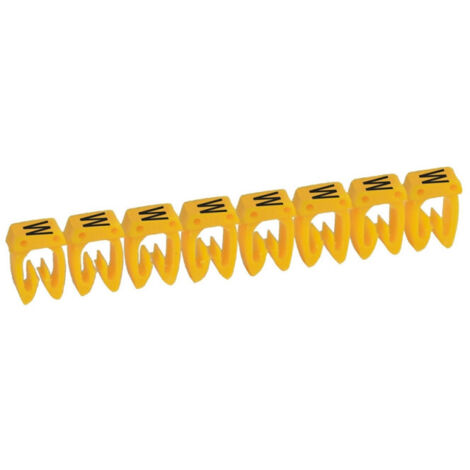 Repère CAB 3 pour filerie 4mm2 à 6mm2 avec lettre majusculeW (038382)