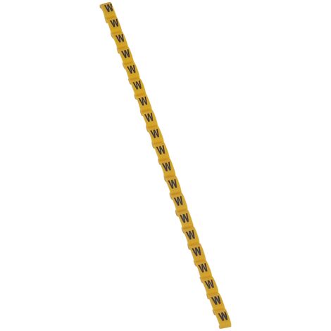 repère legrand duplix - lettre w - Jaune