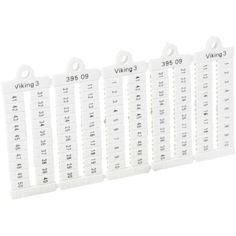 repère pas de 5 - chiffre de 1 à 50 - horizontale - lot de 100
