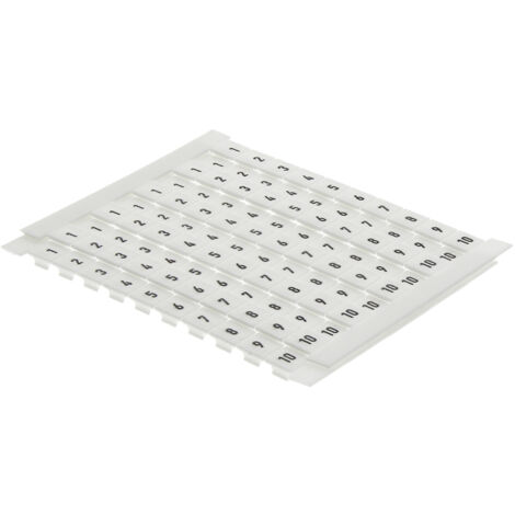 Repère pour blocs de jonction Weidmuller série DEK à utiliser avec Bloc de jonction ( Prix pour Sachet de 100 )