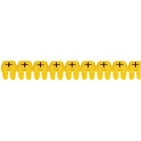 repère pour fil de 0.15 à 0.5 mm2 - signe + - couleur jaune - legrand cab 3