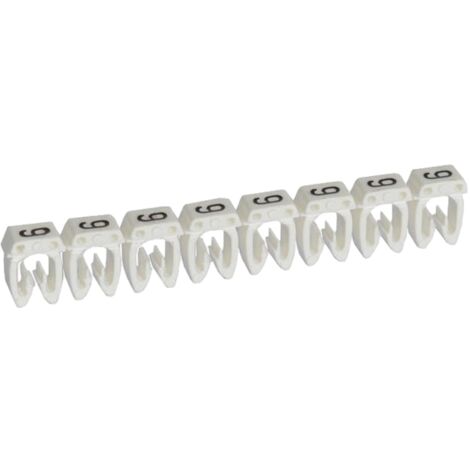 repère pour fil de 0.5 à 1.5 mm2 - chiffre 9 - couleur blanc - legrand cab 3
