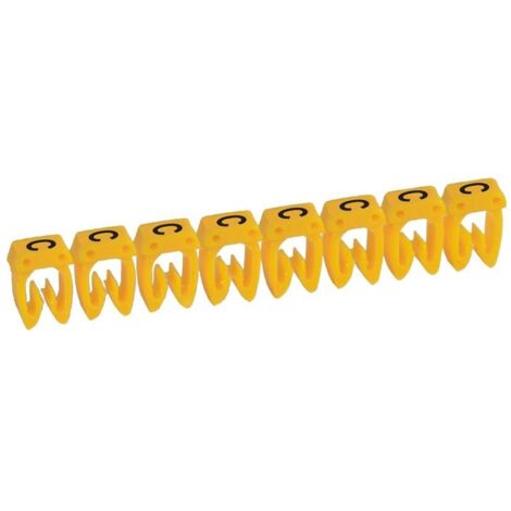 repère pour fil de 0.5 à 1.5 mm2 - lettre c - couleur jaune - legrand cab 3