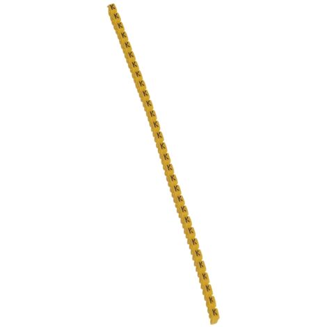 repère pour fil de 1.5 à 2.5 mm2 - lettre k - couleur jaune - legrand cab 3