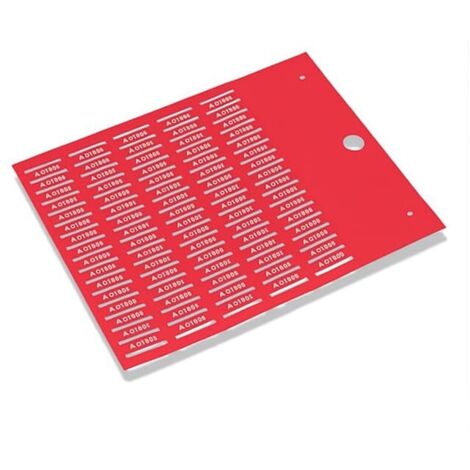 Repères de câbles à Carte MG-TPMF 4x20mm rouge