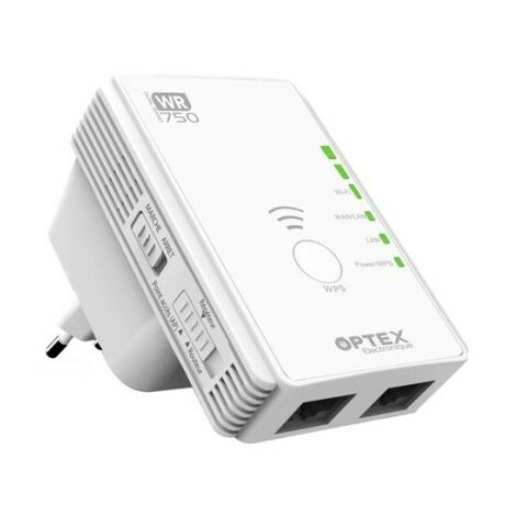 Répéteur de signal Wi-Fi 750 Mbs Optex 725829 - Double bande fréquence 2,4GHz & 5GHz Point d’accès 750 Mb/s