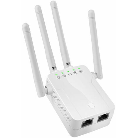Répéteur WiFi Amplificateur WiFi , WiFi Extender jusqu'à 120㎡, répéteur wifi puissant avec un port Ethernet, Compatible avec toutes les box internet