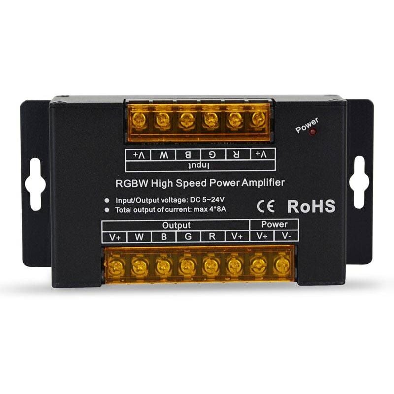 

Barcelona Led - Repetidor / Amplificador de señal RGBW 12/24V-DC 8A/Canal Hi-speed