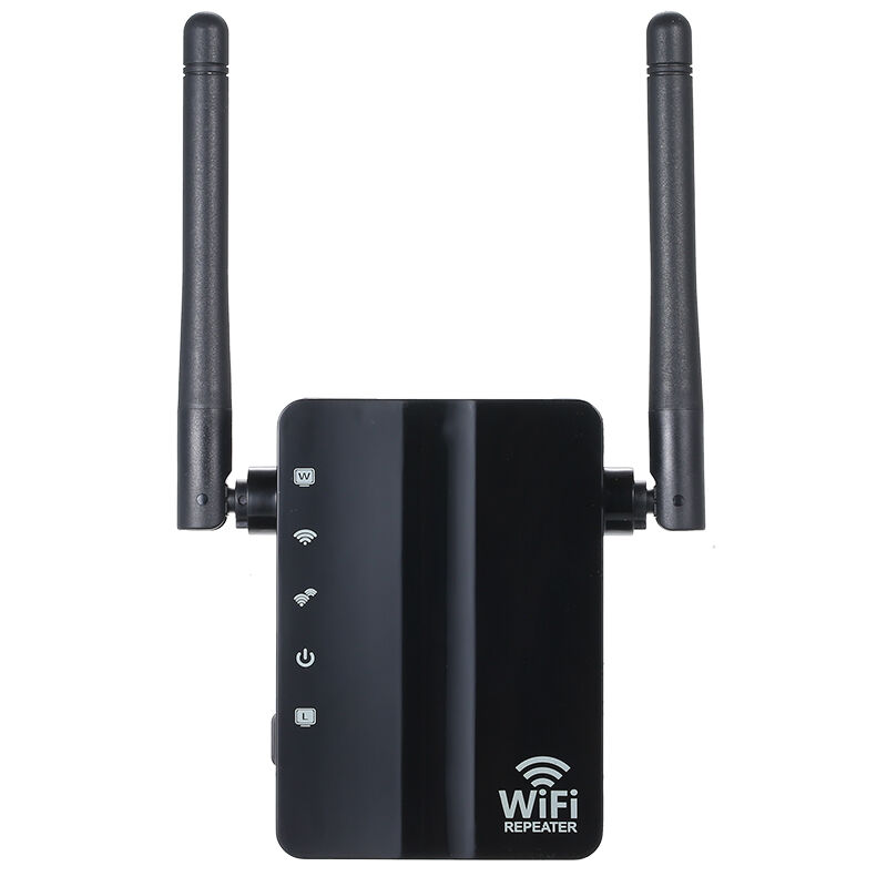 

Repetidor WiFi Inalambrico 300Mbps Router Modo AP Extensor WiFi Repetidor Inalambrico 2.4G (Negro), Enchufe de la UE