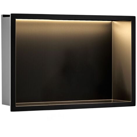 REPISA DE BAÑO EMPOTRADA REA LED BLACK 30X45