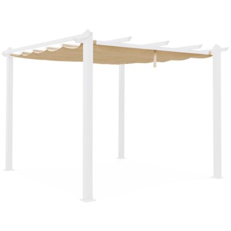 Replacement 3x3m pergola canopy roof Beige 277x250x1 cm - Condate