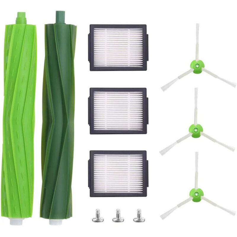 Replacement accessories for Roomba i7 i7+ / i7 plus E5 E6 E7, robot accessories for spare parts with 3 HEPA filters, 3 side brushes, 2 rollers