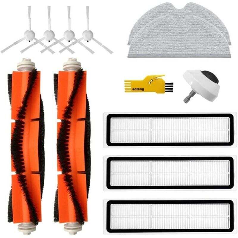 Replacement accessory kit for Dreame L10 Pro and Dreame D9 robot vacuum cleaners: 12 packs including 2 main brushes, 3 filters, 4 side brushes, 2 mop
