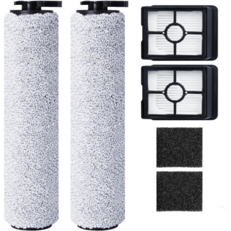 Replacement Brush Roll and HEPA Filter for BISSELL CrossWave HF3 Cordless Wet Dry Vacuum Cleaner (3649A), 2 Brush Rolls + 2 HEPA Filters + 2 Filter